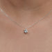 David Star Lab Diamond Bezel Set Solitaire Pendant Necklaces