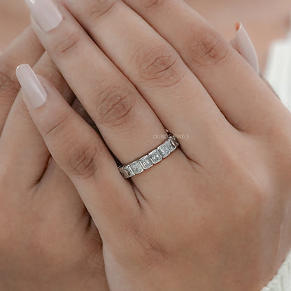 Radiant Lab Diamond Bezel Set Wedding Band