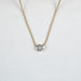 David Star Lab Diamond Bezel Set Solitaire Pendant Necklaces