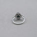 Black Oval Cut Halo With Accent Diamond Ring Rings