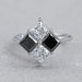 Princess Cut Black Diamond Anniversary Rings Ring