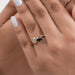 Natural Black Pear Cut Lab Grown Diamond Two Stone Ring