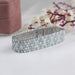 Blue Round Lab Diamond Wide Bracelet Bracelet