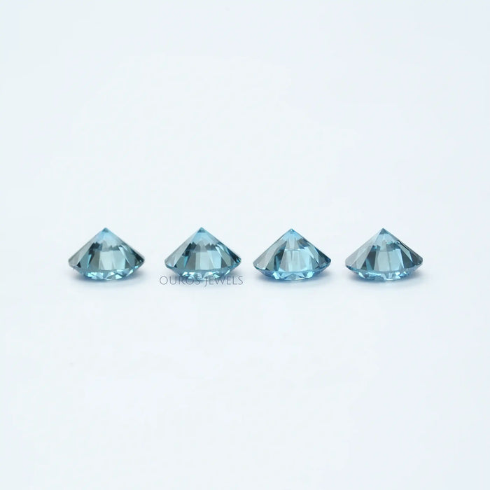 Blue Round Cut Lab Grown Diamond Loose