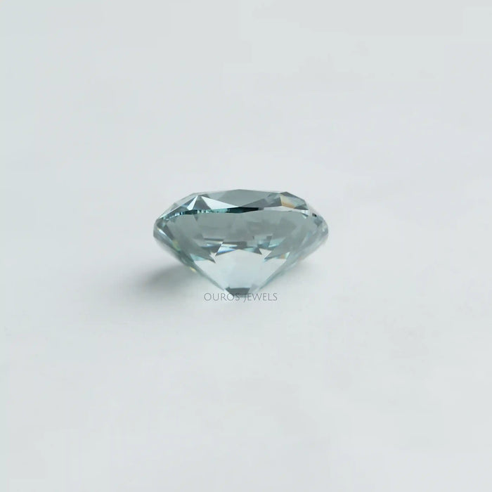 7.16 Carat Fancy Vivid Bluish Green Cushion Cut Lab Diamond Loose