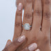 Cushion Cut Halo Lab Diamond Engagement Ring