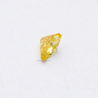 Yellow Bull Cut Lab Grown Diamond