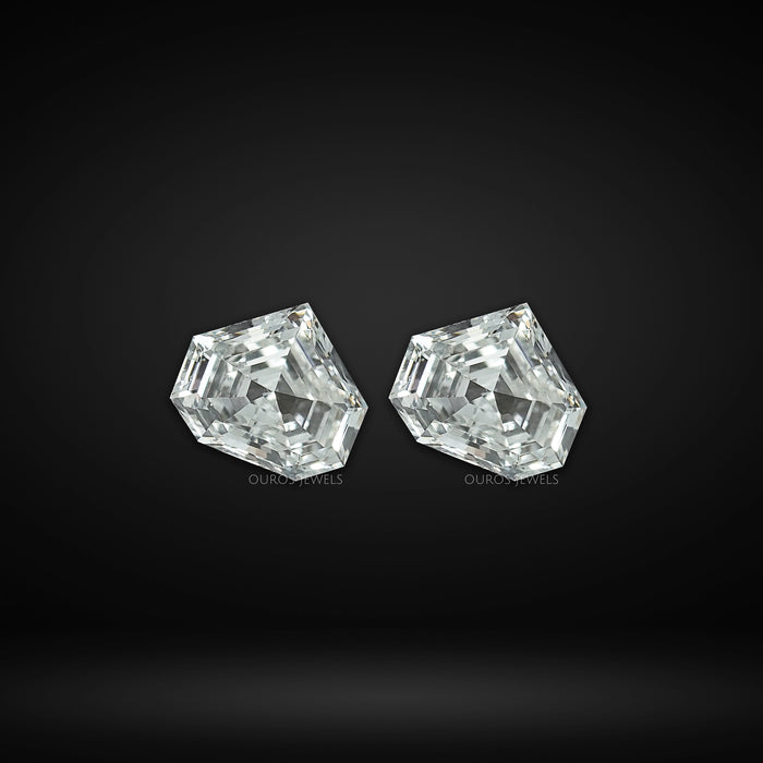 Step Cut Bullet Shape Lab Diamond Matching Pair Loose