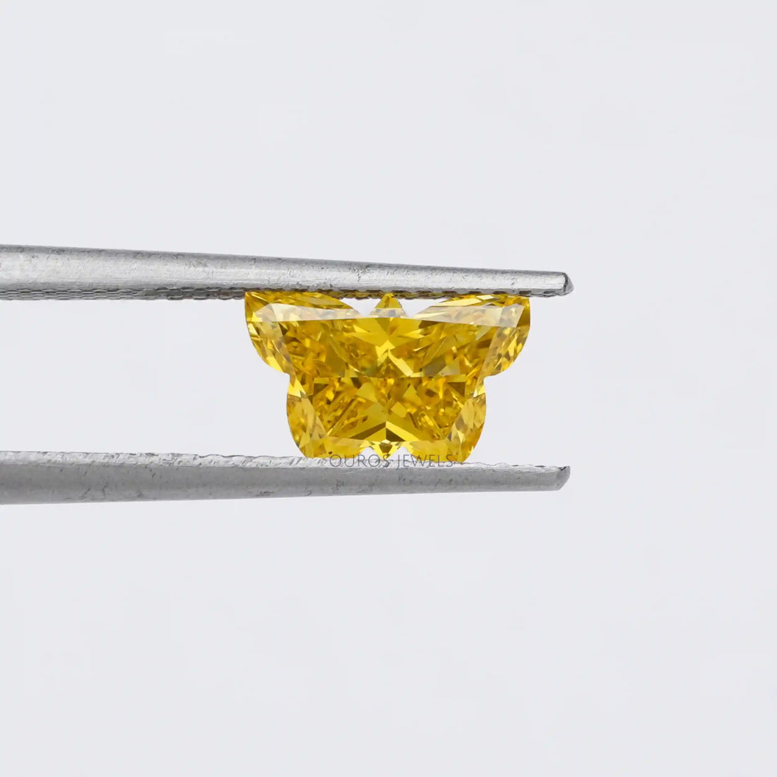 1.55 Carat Yellow Butterfly Cut Lab Diamond