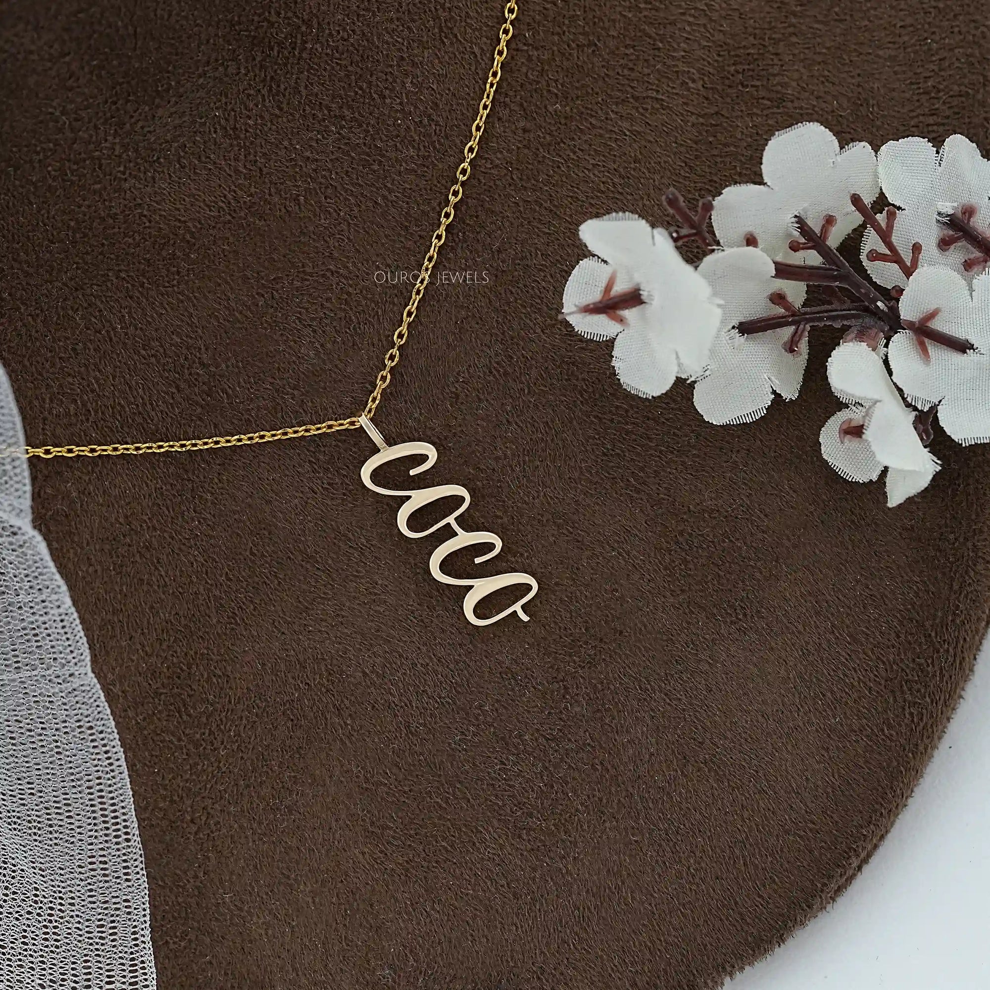 COCO Customized Letter Yellow Gold Pendant