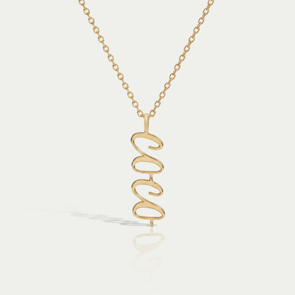 COCO Customized Letter Yellow Gold Pendant
