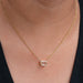 Bezel Set Pink Emerald Solitaire Pendant Necklaces