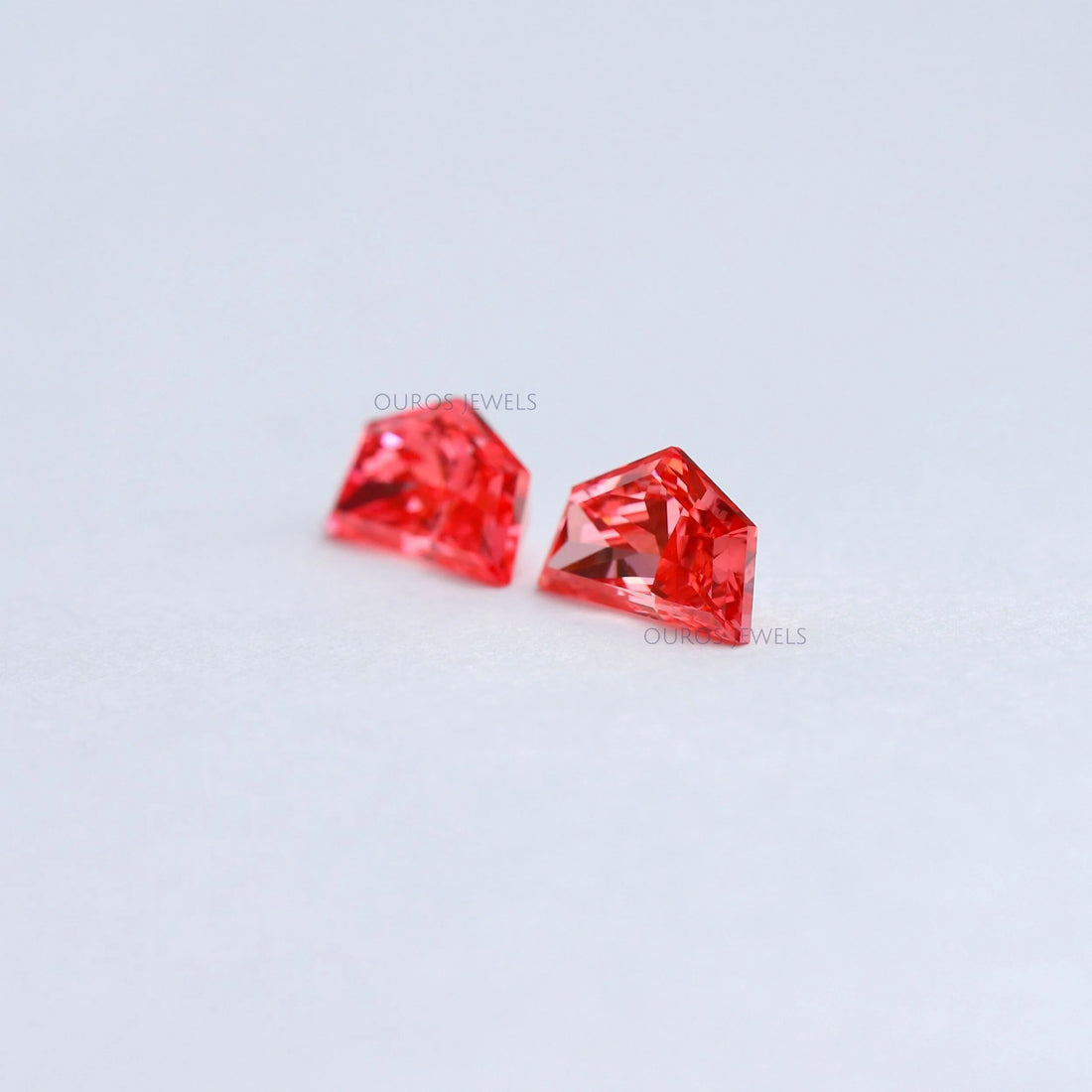 Fancy Pink Cadillac Cut Lab Diamond Pair Loose Loose