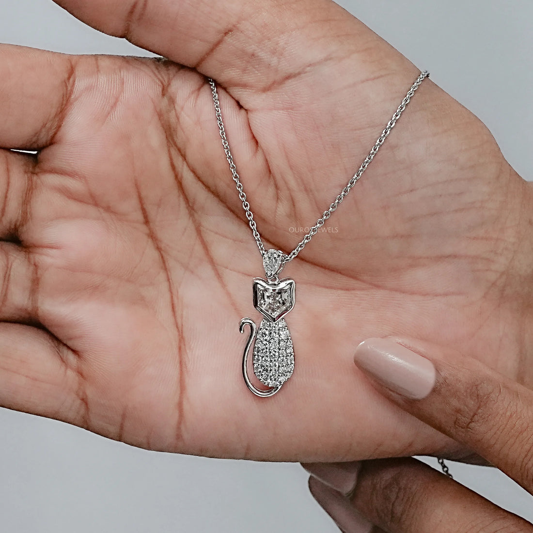 Cat Cut Lab Grown Diamond Pendant Necklaces