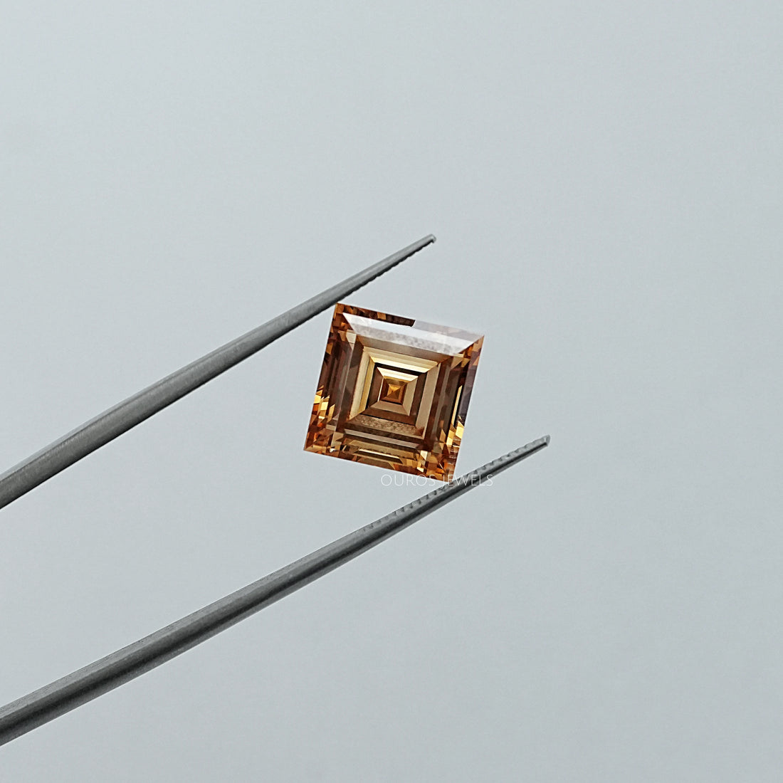 Champagne Carre Cut Lab Grown Diamond Loose