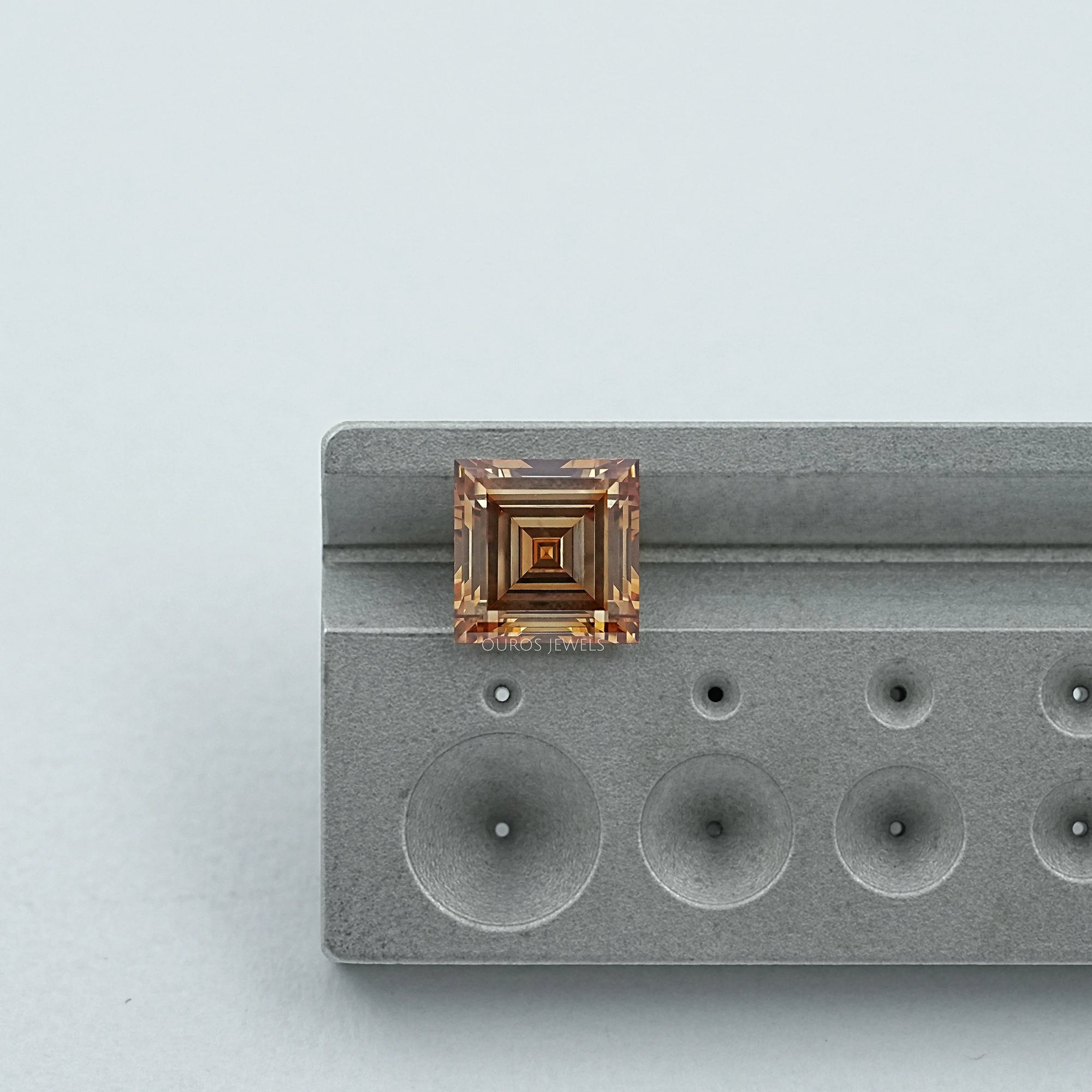 Champagne Carre Cut Lab Grown Diamond Loose