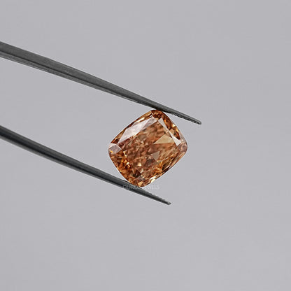 Cushion Cut Lab Diamond Champagne Loose Loose
