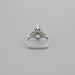 Champagne Marquise Lab Diamond Solitaire Accent Ring Rings