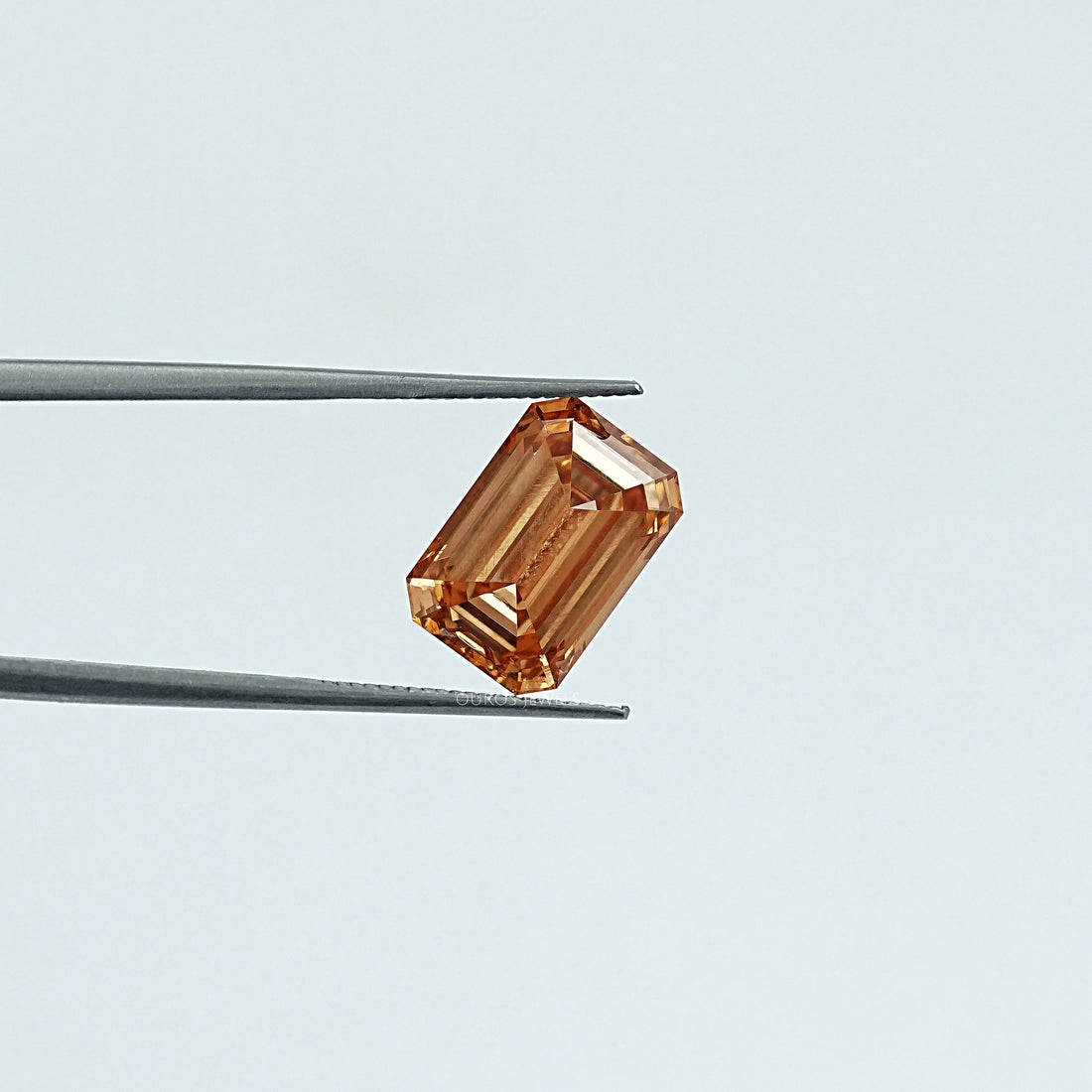 Champagne Emerald Cut Lab Grown Diamond Loose