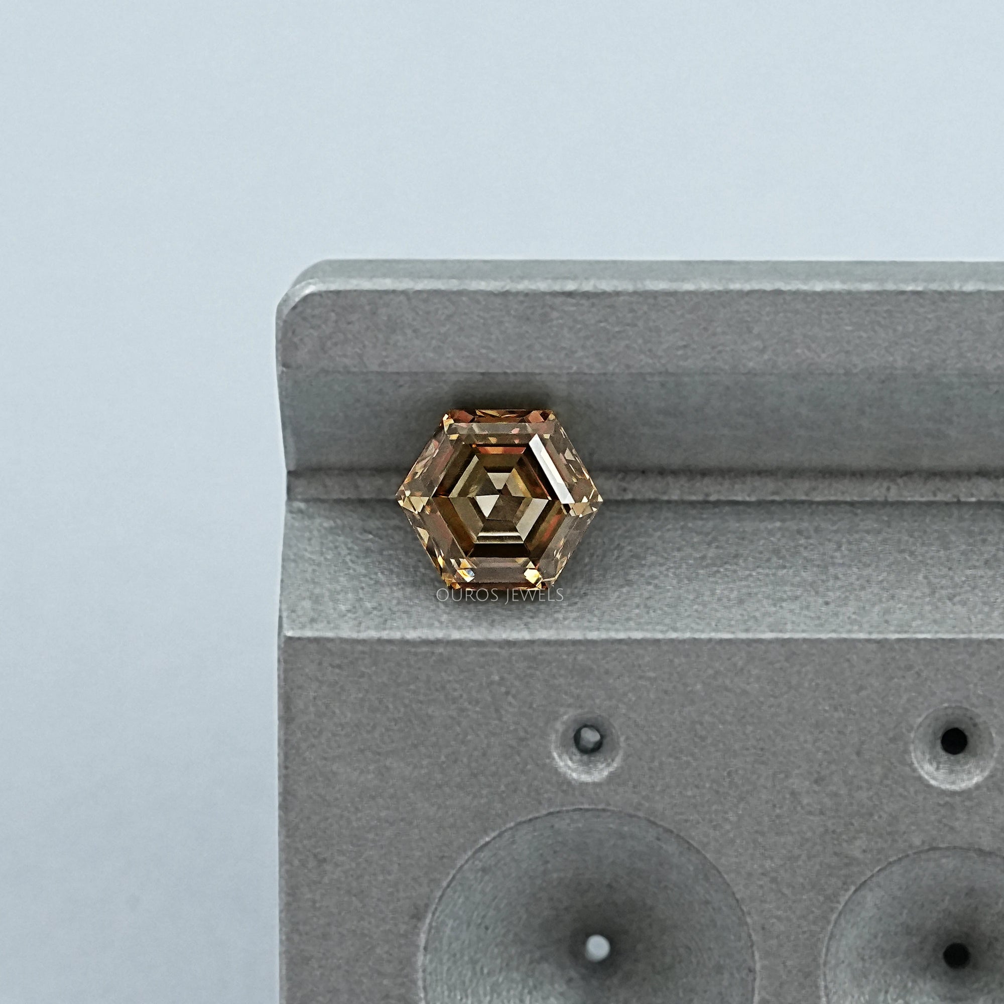 1.05 CT Champagne Hexagon Cut Loose Diamond Loose