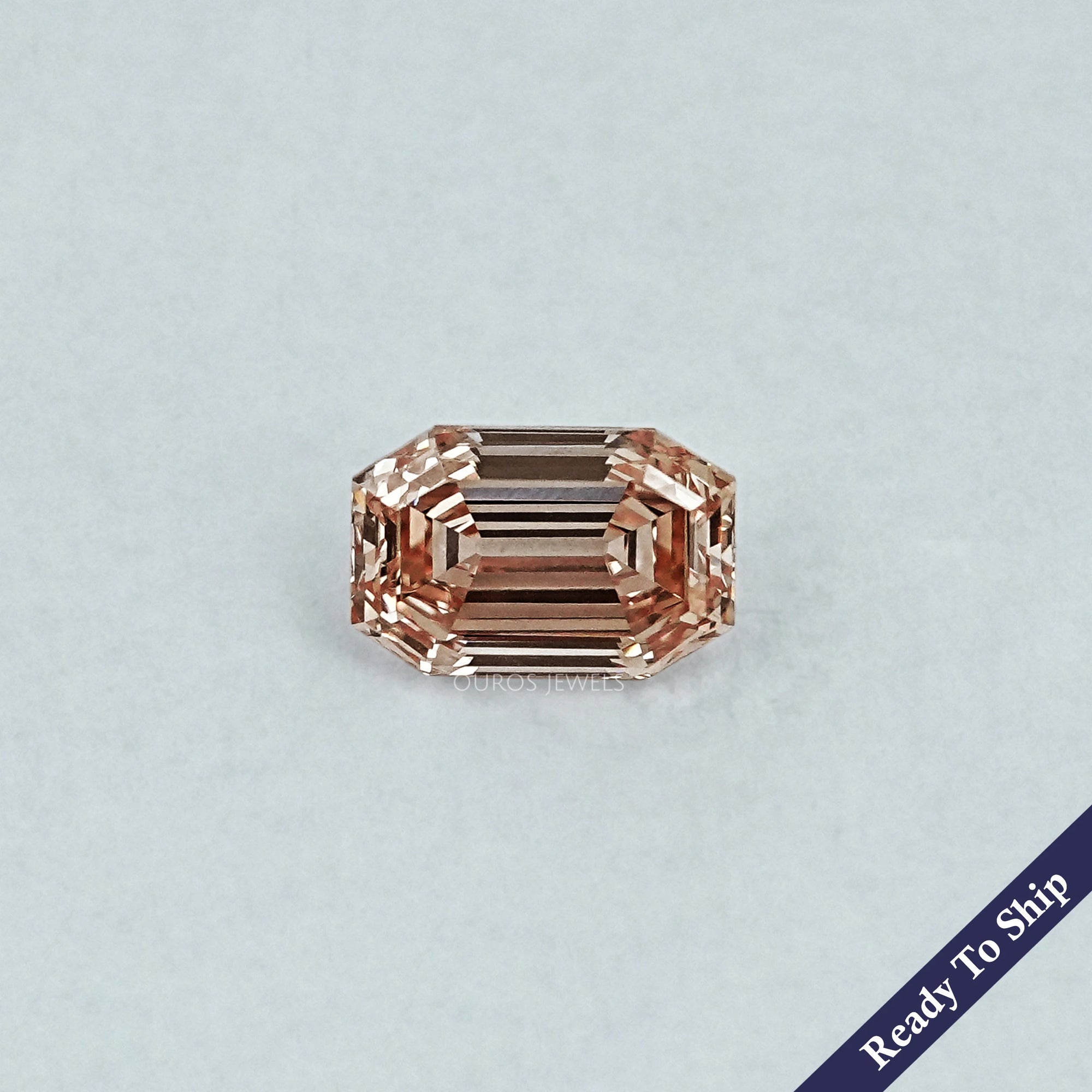Champagne Old Mine Emerald Lab Grown Diamond Loose