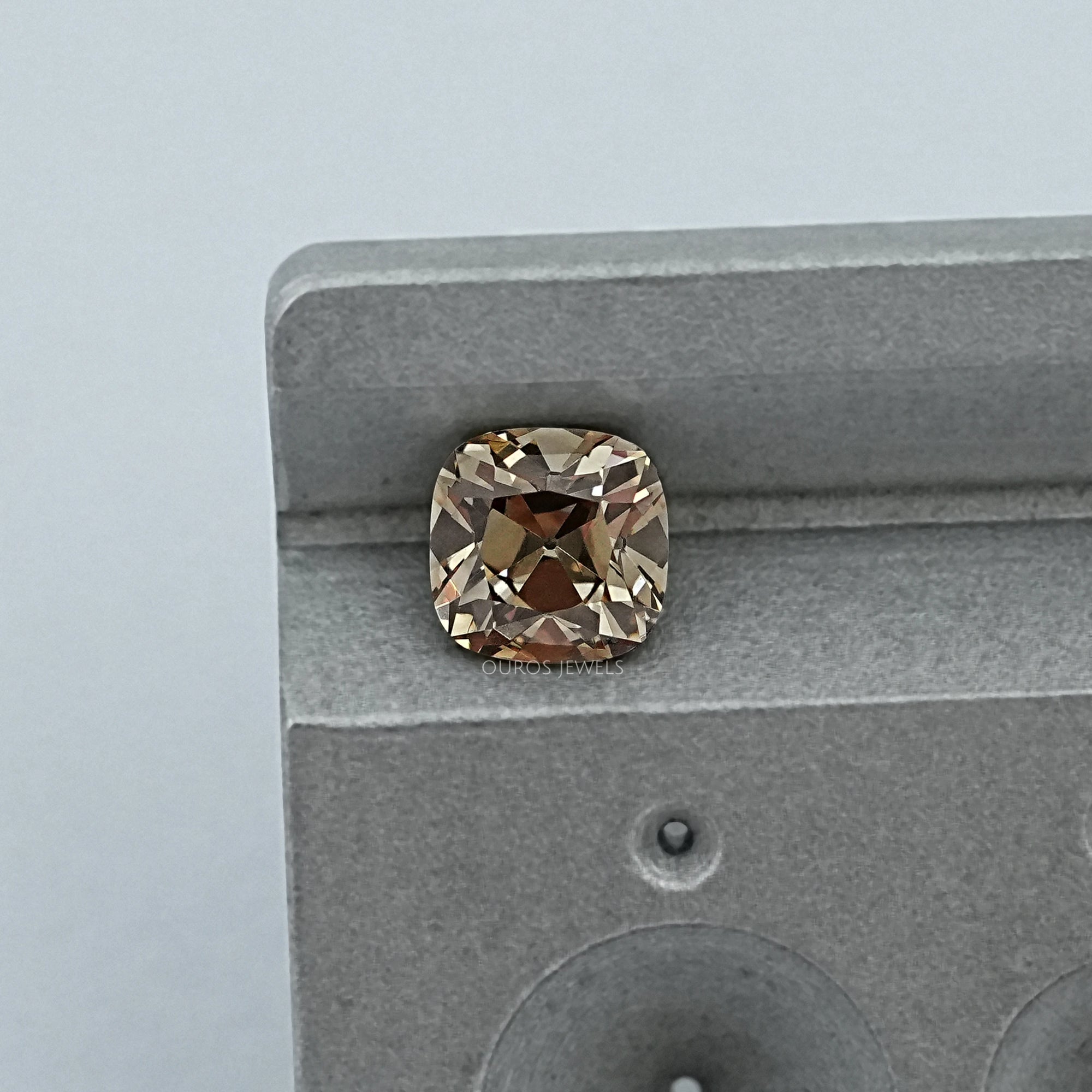 Champagne Square Old Mine Cushion Cut Diamond Loose