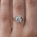 Half Halo Round Lab Diamond Engagement Ring Earring