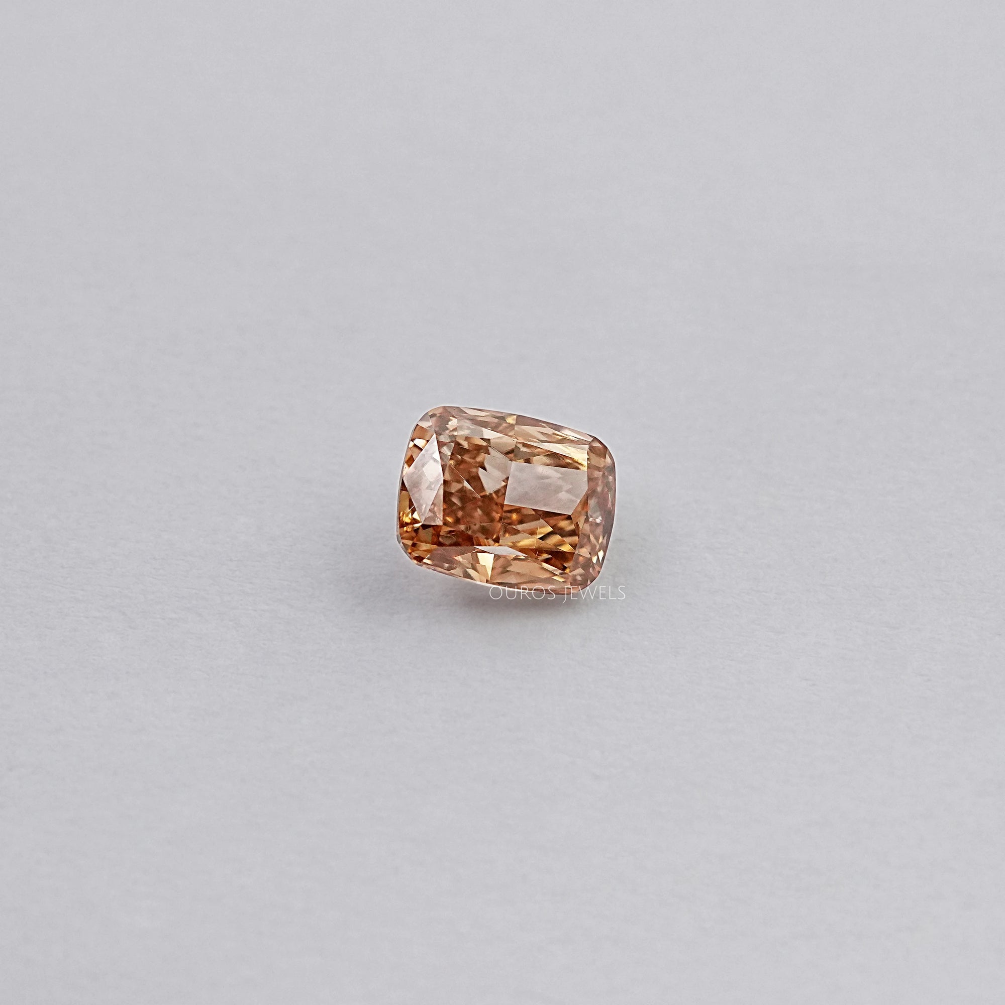 Cushion Cut Lab Diamond Champagne Loose Loose