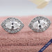 Halo Marquise Shape Lab Diamond Stud Earrings