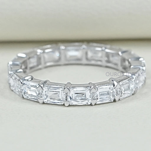 Criss Cut Eternity Wedding Band - East West Set Ring