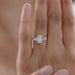 Elongated Cushion And Baguette Diamond Five Stone Engagement Ring Rings