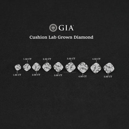 Certified Cushion Cut Lab Grown Diamond