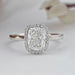 Cushion Cut Halo Lab Grown Diamond Ring Ring