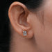 Elongated Cushion Cut Lab Grown Stud Earring