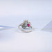 Split Shank Lab Grown Ruby And Diamond Ring