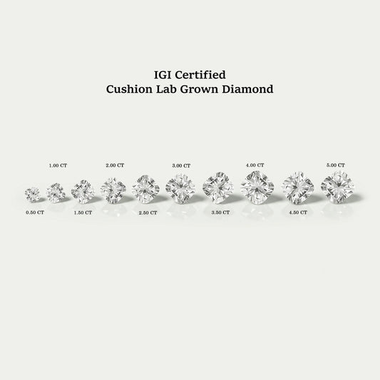 Certified Cushion Cut Lab Grown Diamond