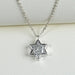 David Star Lab Diamond Bezel Set Solitaire Pendant Necklaces