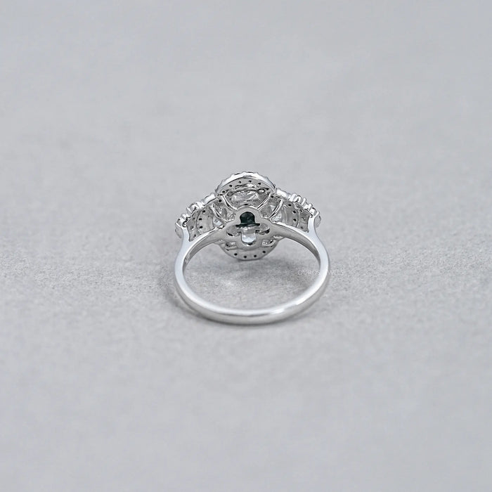 Halo Moon Halo Black Diamond Engagement Ring Rings