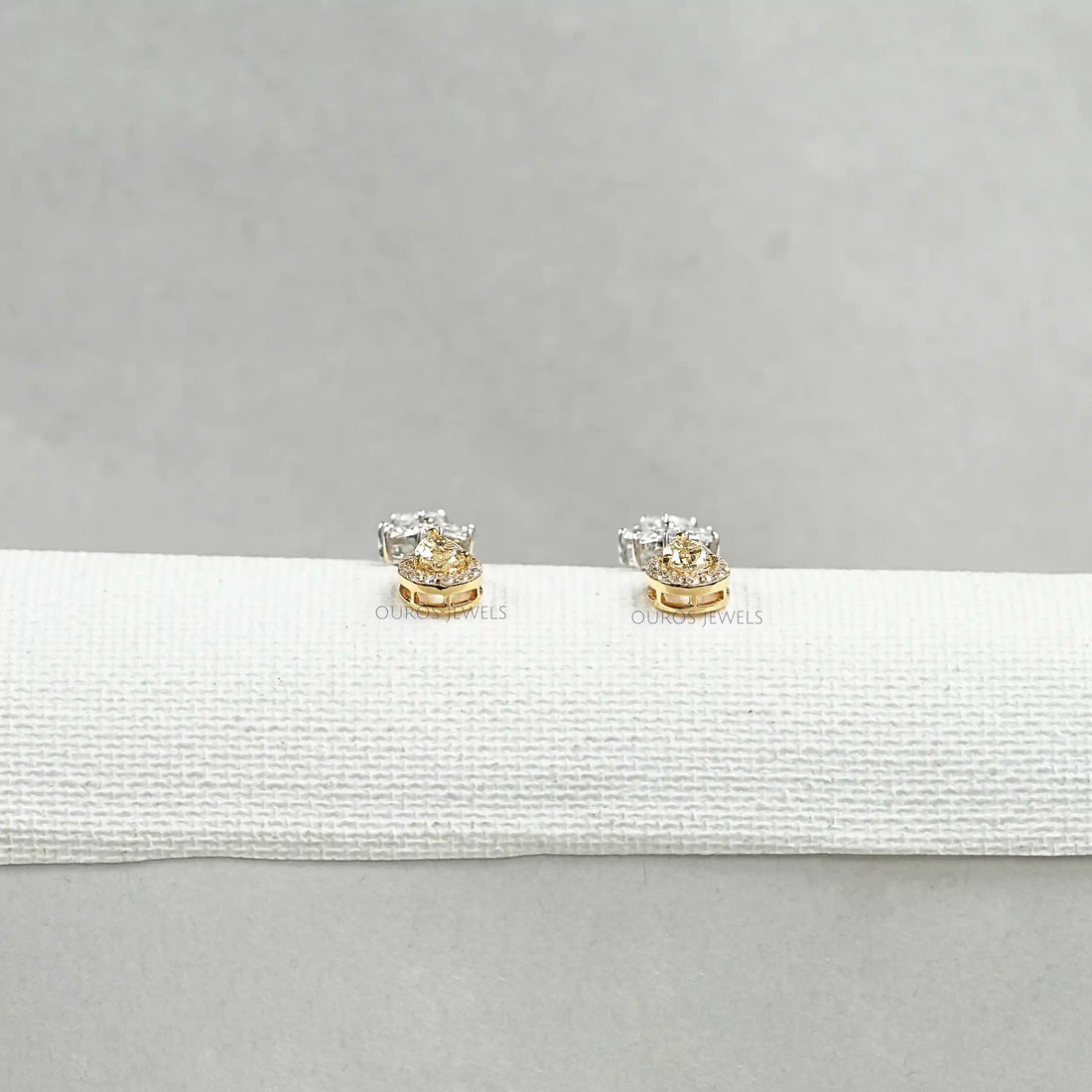 Yellow Pear Diamond Dangle Earrings Earrings