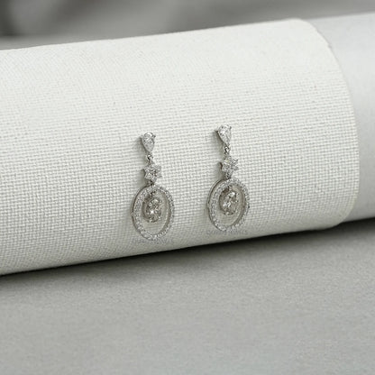 Oval Cut Lab Diamond Drop Earrings Earrings