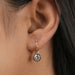 Old European Round Cut Lab Diamond Lever Back Earrings Earrings