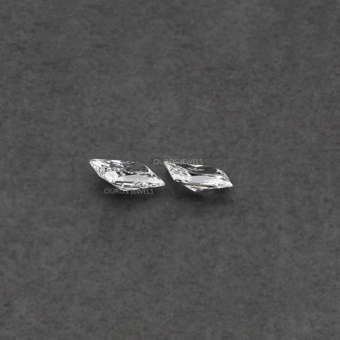 Rounded Modified Kite Shape Lab Diamond Pair Loose