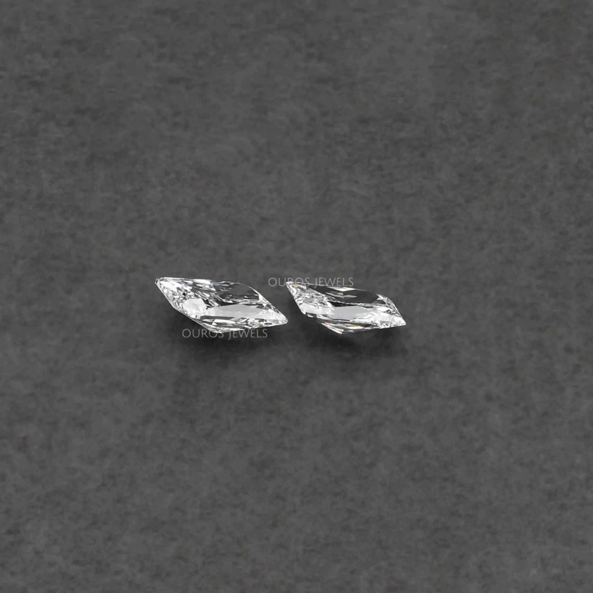 Rounded Modified Kite Shape Lab Diamond Pair Loose