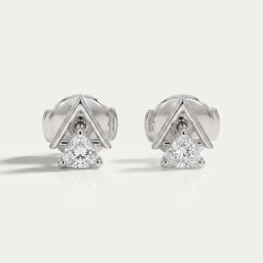 Double Triangle Lab Diamond Stud Earrings Earrings
