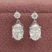 Round And Oval Cut Lab Diamond Drop Dangle Earring