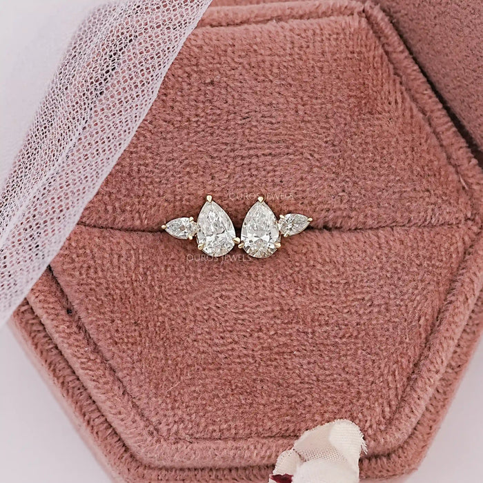 Toi Et Moi Pear Lab Diamond Stud Earrings