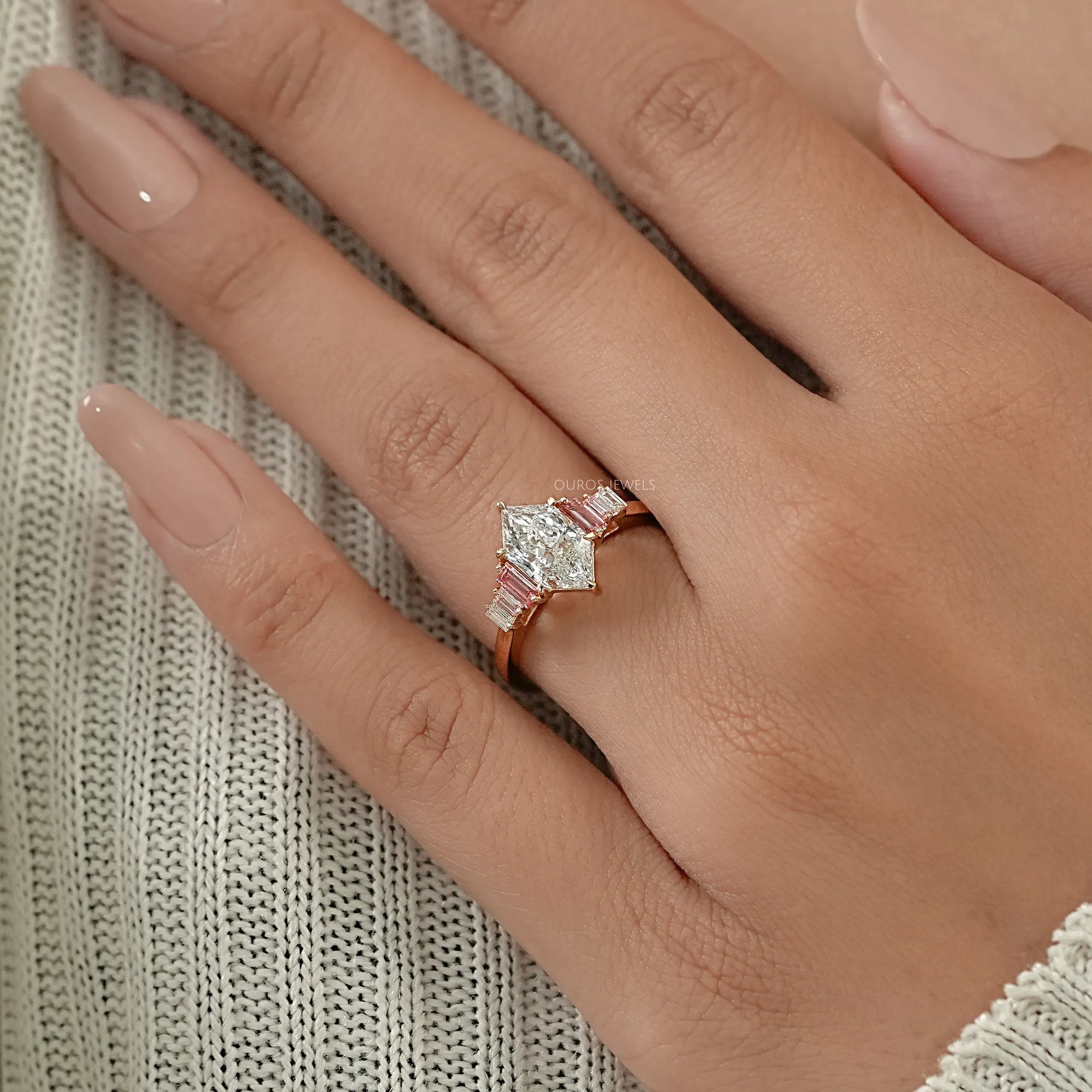 Dutch Marquise Diamond Ring With Baguette