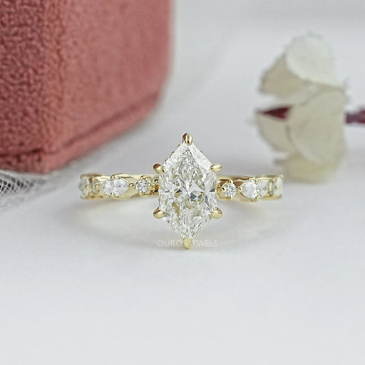 Dutch Marquise Cut And Accent Diamond Engagement Ring Ring