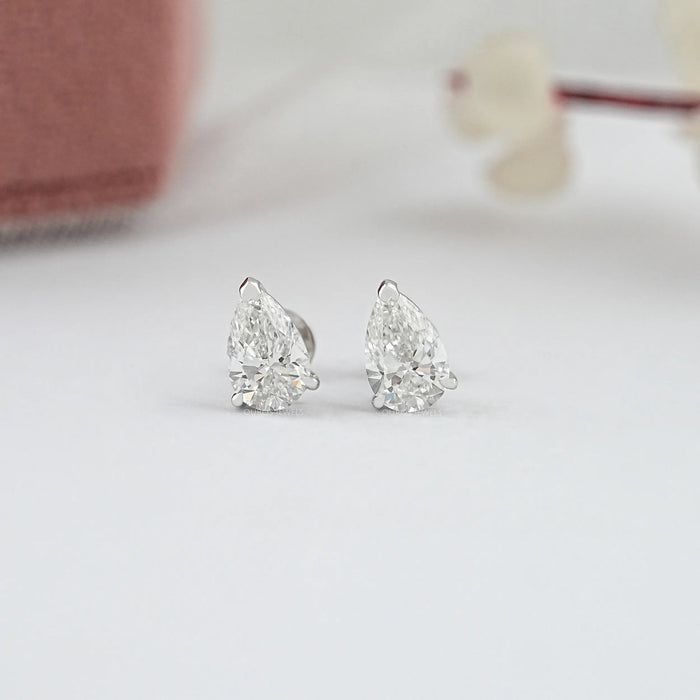 Pear Cut Lab Diamond Stud Earrings Earring