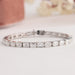 East-West Set Emerald Diamond Tennis Bracelet